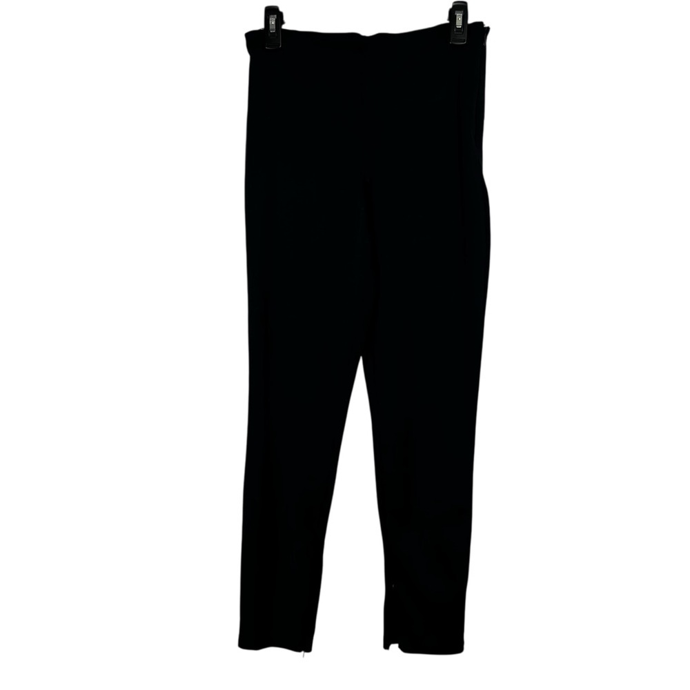Fabletics Women’s Ponte Skinny Zip Split Pants Sz Medium Color Black Stretch